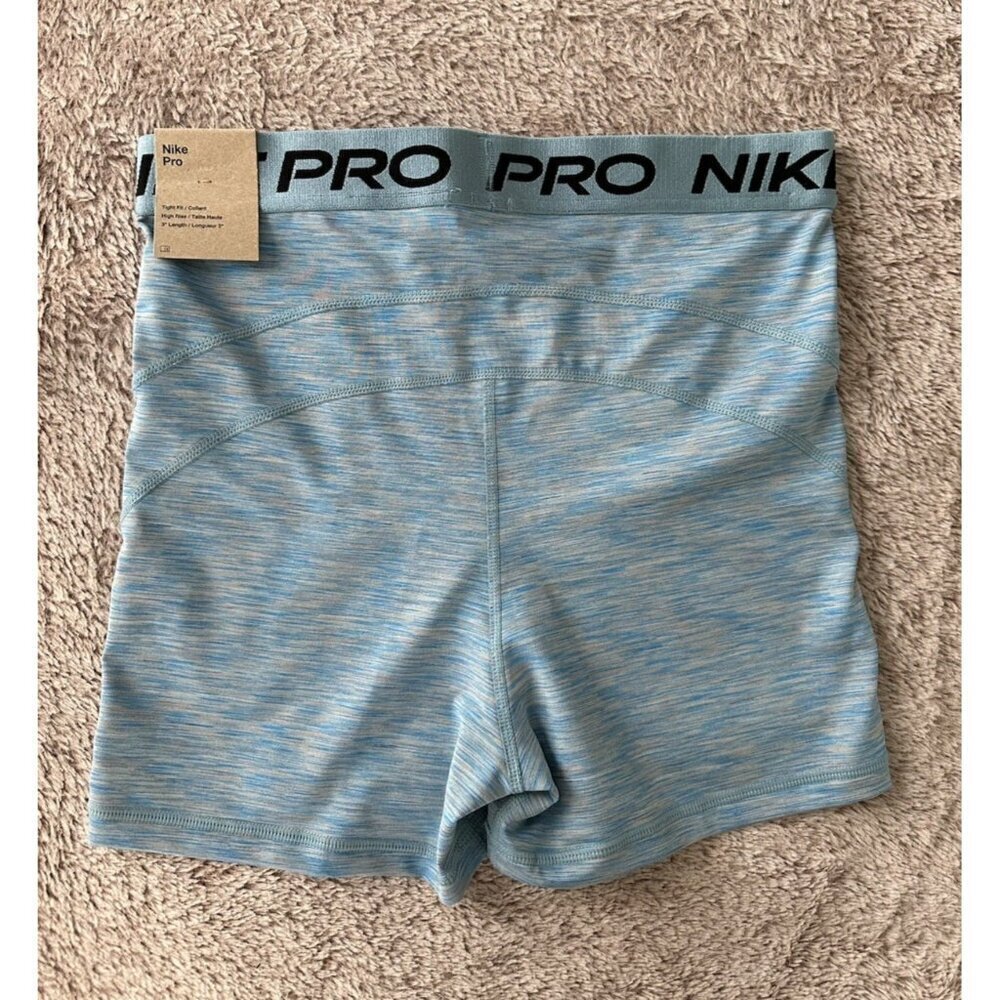 Nike Women's Pro 3" Space Dye Dri-Fit Compression Shorts HJ6348-464 - Picture 8 of 14